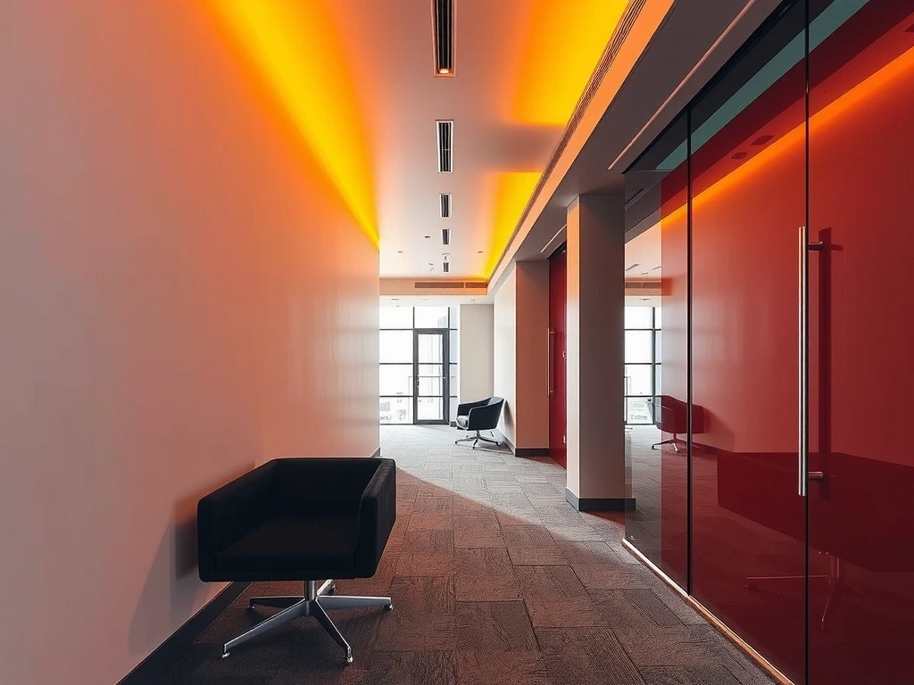 Ambiance de bureau moderne avec intégration technologique avancée